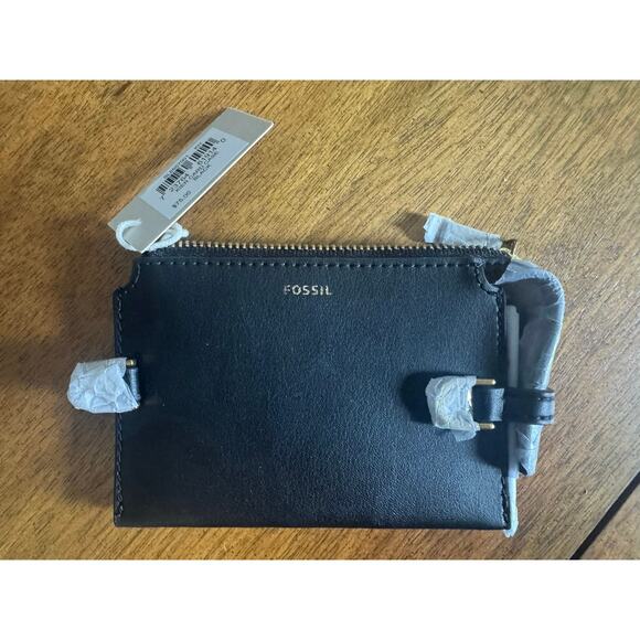 Fossil Handbags - Fossil Kier Card Case Black Leather Card Case – New With Tags